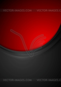 Abstract dark wavy corporate flyer background - vector image