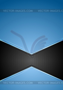 Abstract blue and black tech background - vector clip art