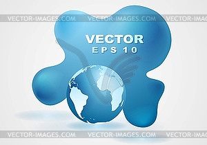 Abstract tech blue background - vector clip art