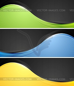 Abstract wavy banners - vector image