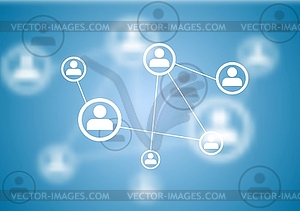 Blurred team concept background - vector clip art
