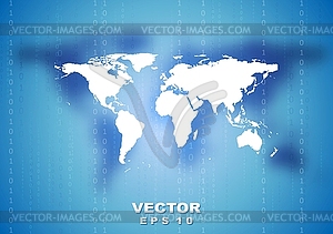 Карта мира Абстрактный технологии фон - клипарт в векторном формате