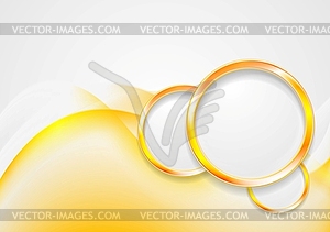 Abstract waves and circles - vector clip art