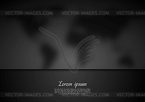 Black blurred map background - vector image