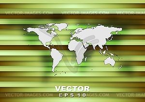 Abstract world map tech background - vector clip art