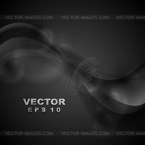 Dark abstract shiny waves - royalty-free vector image