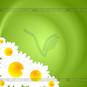 Green summer nature background - vector clipart