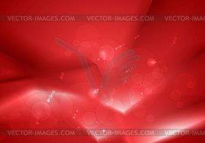 Red wavy glowing background - vector clipart