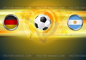 Soccer background. Germany and Argentina football - vector clipart