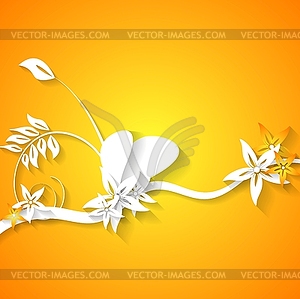 Abstract flowers bright background - vector clip art