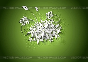 Abstract floral background with flowers - vector clipart / vector image