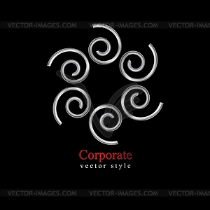 Metallic logo element - vector image