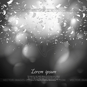 Black and white confetti background - vector clip art