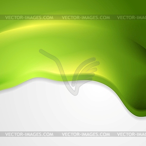 Bright green waves elegant design - vector image