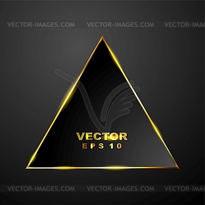 Abstract tech glowing triangle background - vector image