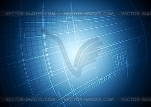 Abstract blue tech motion background - vector clip art