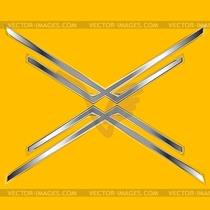 Abstract arrows metallic design - vector clip art