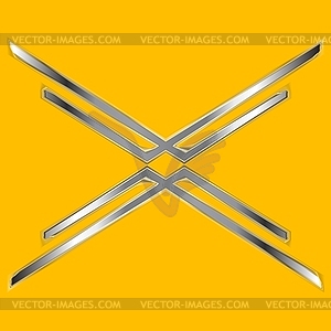 Abstract arrows metallic design - vector clip art