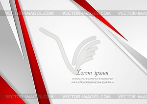 Grey and red corporate technology design - vector image