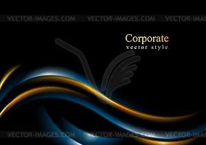 Abstract shiny waves background - royalty-free vector clipart