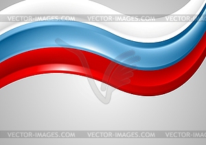 Wavy Russian colors background. Flag design - vector clipart / vector image