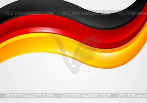 Волнистые фон немецкие цвета. Дизайн флага - векторное изображение клипарта