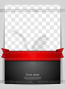 Abstract background with red ribbon - vector clip art