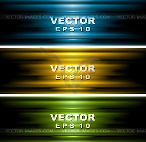 Bright glowing banners - vector image
