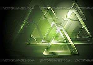 Bright blurred triangle. Tech design - vector clipart