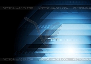 Dark blue technology background - vector clipart