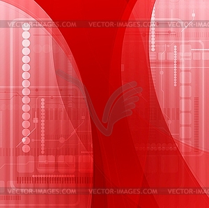 Красный волнистые тек - иллюстрация в векторе