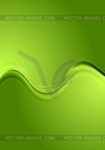 Bright green wavy background - vector clipart