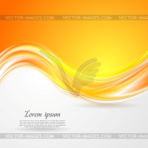 Shiny orange abstract waves - vector clipart / vector image