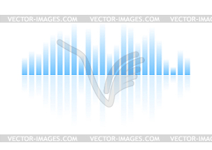 Blue musical equalizer design - vector clipart