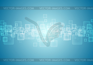 Abstract blue geometric shiny background - vector image