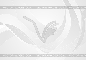 Abstract light grey waves background - vector clipart / vector image