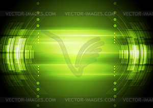 Green abstract technology background - vector clipart