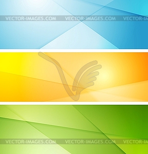 Abstract bright striped banners design - vector image