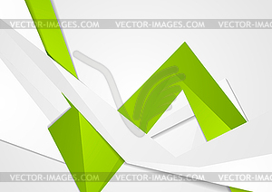 Abstract green grey geometric background - vector image