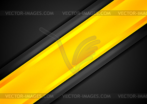 Black and orange contrast striped background - vector clip art