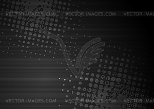 Black grunge abstract background - vector image