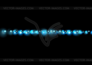 Blue glowing shiny lights background - vector image