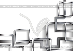 Tech silver metallic abstract background - vector clipart