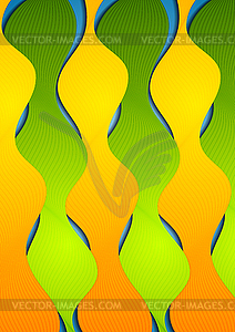 Contrast wavy stripes abstract background - vector clipart / vector image