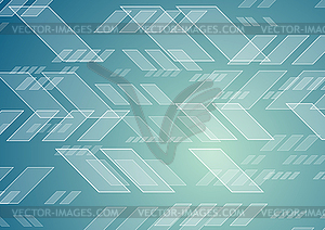 Abstract blue tech geometric background - vector clipart