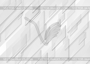 White and grey tech motion shapes design - vector clip art