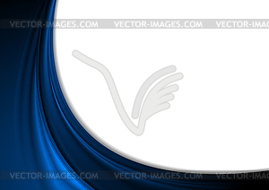 Blue elegant smooth silk waves background - vector clip art