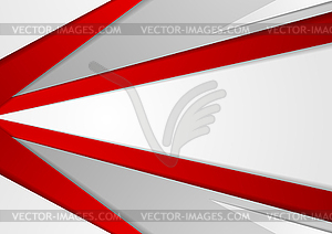 Abstract corporate red grey tech background - vector image