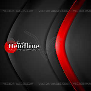 Red black contrast abstract background - vector image