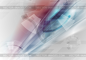 Sci-fi bright abstract technology background - vector clipart